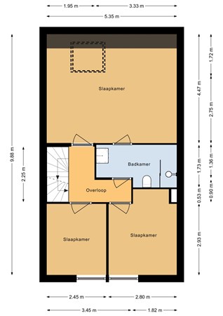 Floorplan - Gildemark 68, 1351 HG Almere